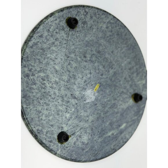 VTG Godinger Green Marble Cheese Board Cutting Tray 10" Silver Grape Accent - Picture 4 of 6